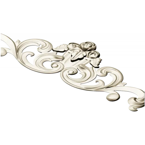 Rose Acanthus Cartouche - STL 3D Model for CNC
