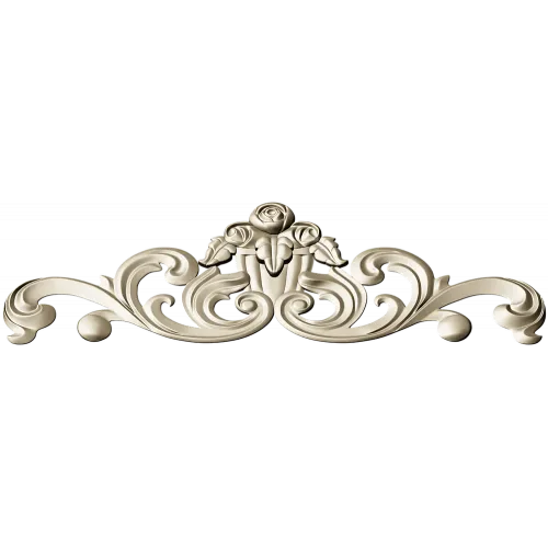 Rose Acanthus Cartouche - STL 3D Model for CNC