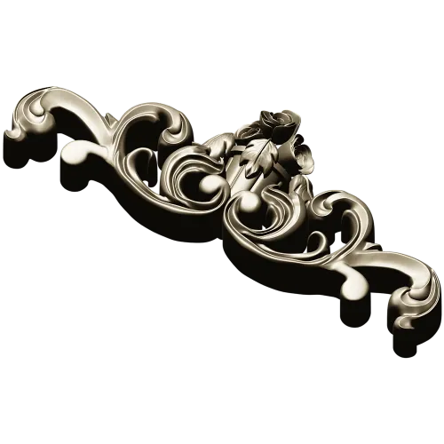 Рокайльный картуш с розой - 3D модель STL для ЧПУ
