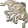 Rococo Floral Corner STL for CNC Milling