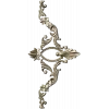 Rocaille Corner Applique STL - ornate corner 3D model for CNC