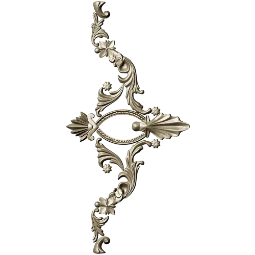 Rocaille Corner Applique STL - ornate corner 3D model for CNC