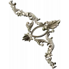 Rocaille Corner Applique STL - ornate corner 3D model for CNC