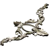 Rocaille Corner Applique STL - ornate corner 3D model for CNC
