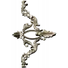 Rocaille Corner Applique STL - ornate corner 3D model for CNC