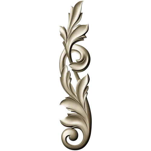 Acanthus Vertical Scroll STL 3D Model for CNC