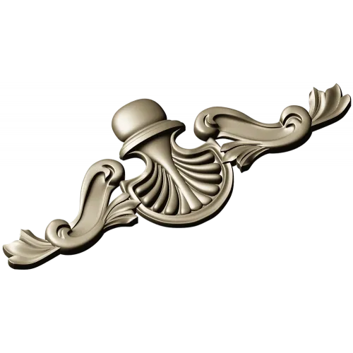 Shell Cartouche Applique - high-quality STL 3D model for CNC