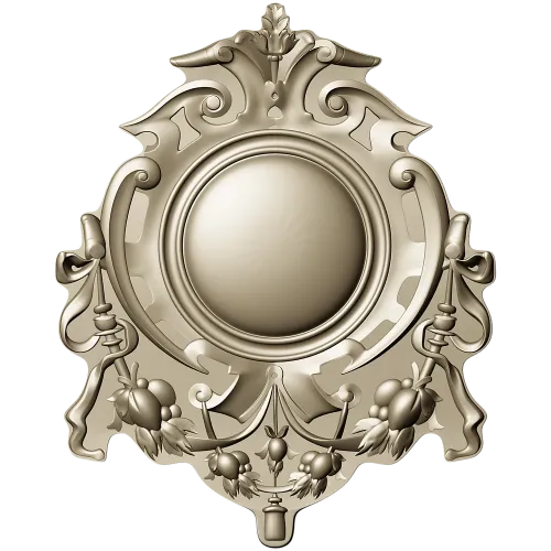 Aureate Rocaille Medallion - STL 3D model for CNC