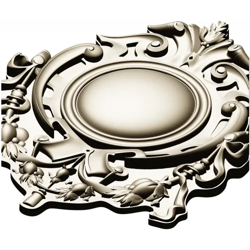 Aureate Rocaille Medallion - STL 3D model for CNC