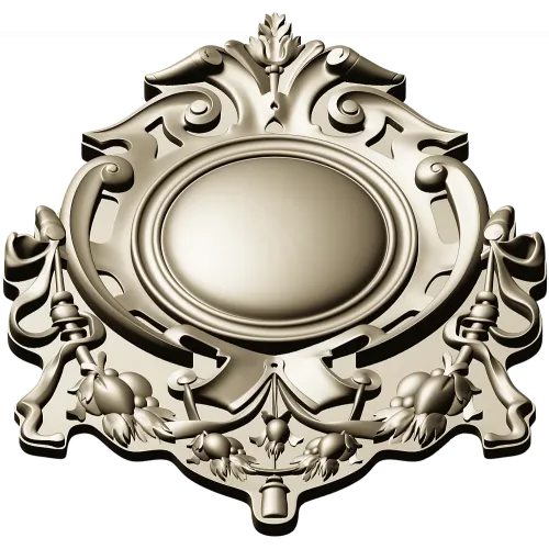 Aureate Rocaille Medallion - STL 3D model for CNC