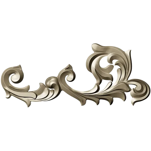 Rococo Acanthus Corner STL 3D Model for CNC