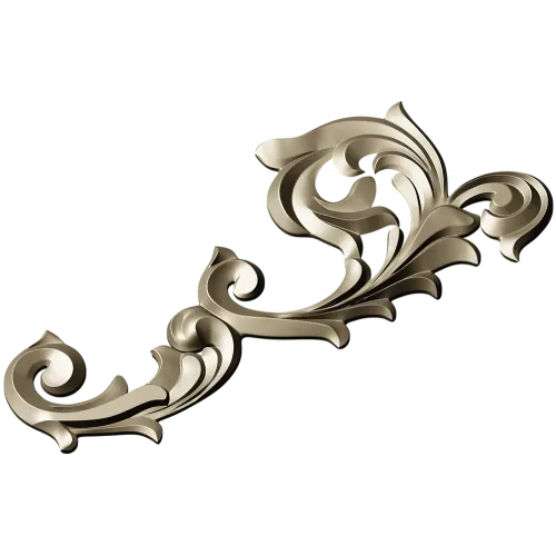 Rococo Acanthus Corner STL 3D Model for CNC
