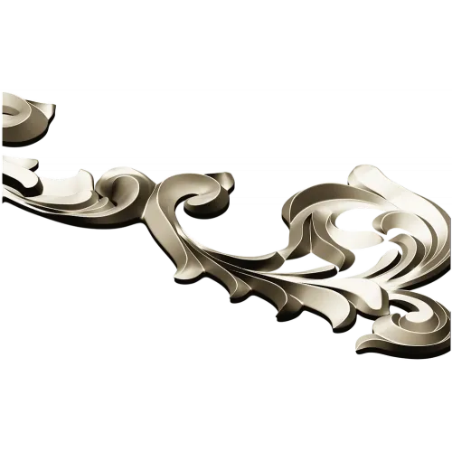 Rococo Acanthus Corner STL 3D Model for CNC