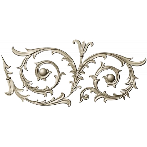 Auric Acanthus Scroll - STL 3D Model for CNC Decorative Panel