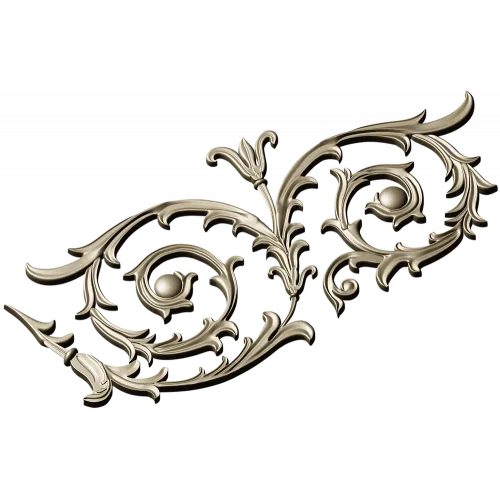 Auric Acanthus Scroll - STL 3D Model for CNC Decorative Panel