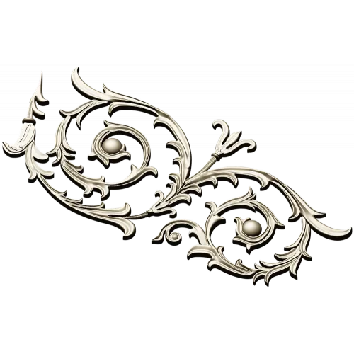 Auric Acanthus Scroll - STL 3D Model for CNC Decorative Panel