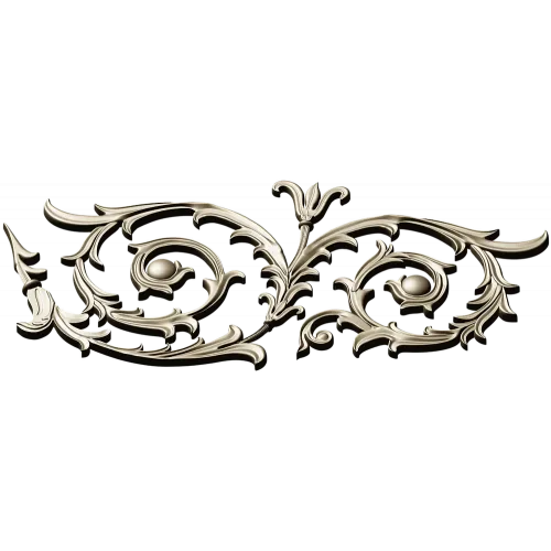 Auric Acanthus Scroll - STL 3D Model for CNC Decorative Panel