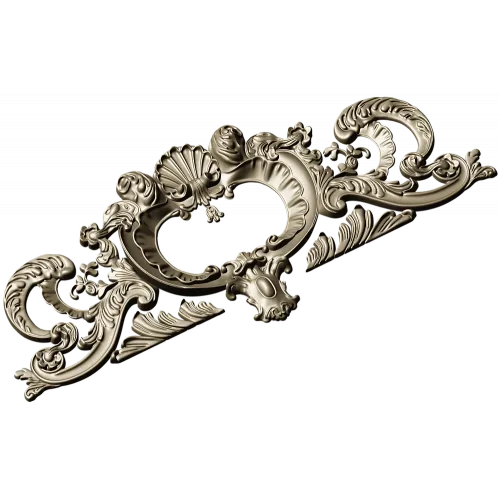 Rococo Shell Cartouche STL for CNC