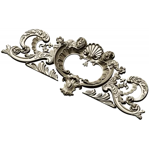 Rococo Shell Cartouche STL for CNC