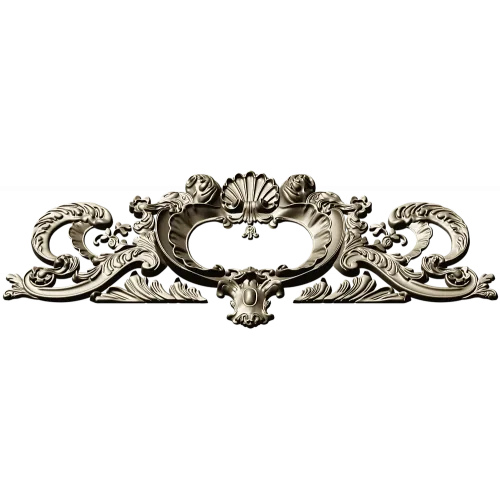 Rococo Shell Cartouche STL for CNC