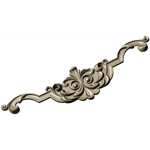 Rococo Scroll Crest - STL 3D model for CNC milling