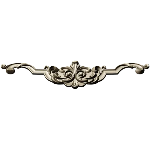Rococo Scroll Crest - STL 3D model for CNC milling