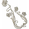 Art Nouveau Chrysanthemum Corner Relief STL