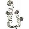 Art Nouveau Chrysanthemum Corner Relief STL