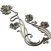 Art Nouveau Chrysanthemum Corner Relief STL