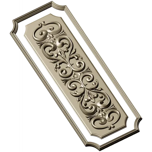 Vertical Acanthus Decorative Panel STL for CNC