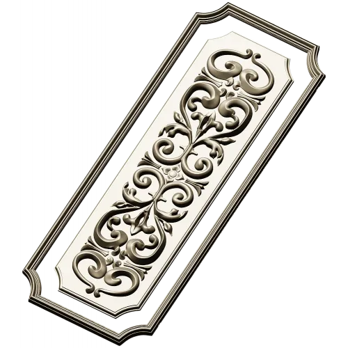 Vertical Acanthus Decorative Panel STL for CNC