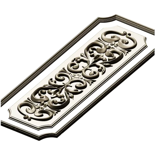 Vertical Acanthus Decorative Panel STL for CNC
