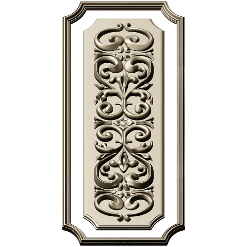 Vertical Acanthus Decorative Panel STL for CNC
