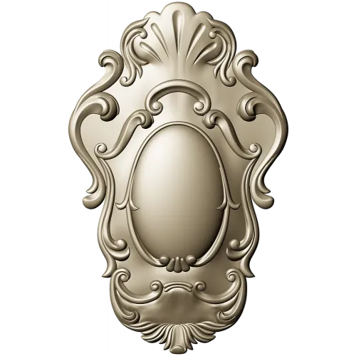 Baroque Oval Cartouche STL