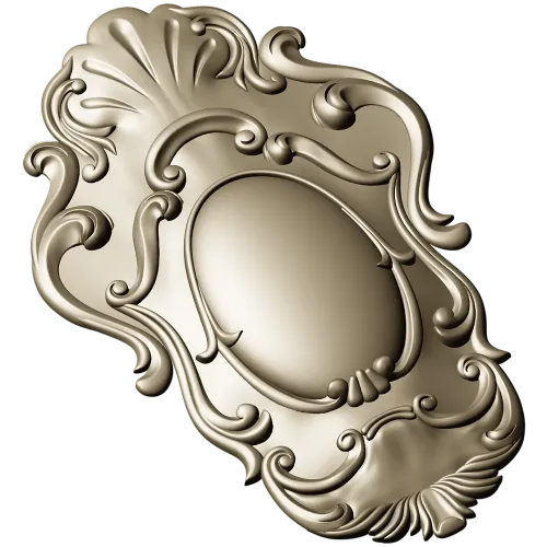 Baroque Oval Cartouche STL