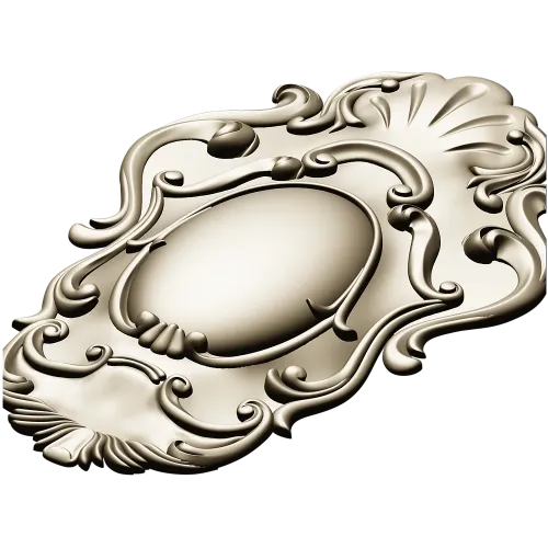 Baroque Oval Cartouche STL