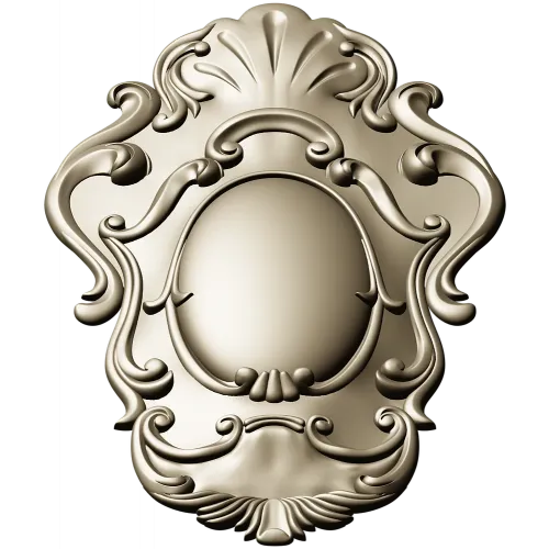 Baroque Oval Cartouche STL