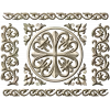 Ornamental Rosette Panel STL for CNC - Acanthus Scroll Relief