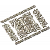 Ornamental Rosette Panel STL for CNC - Acanthus Scroll Relief