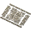 Ornamental Rosette Panel STL for CNC - Acanthus Scroll Relief