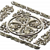 Ornamental Rosette Panel STL for CNC - Acanthus Scroll Relief