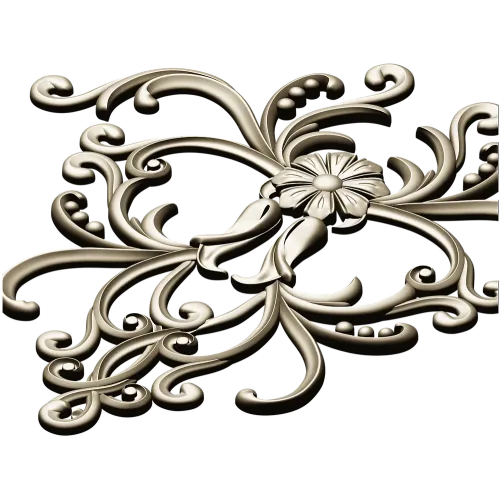 Рельефный картуш "Флер" - 3D модель STL для ЧПУ