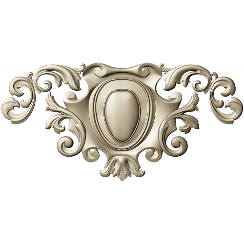 Ornate Rococo Cartouche STL for CNC Milling
