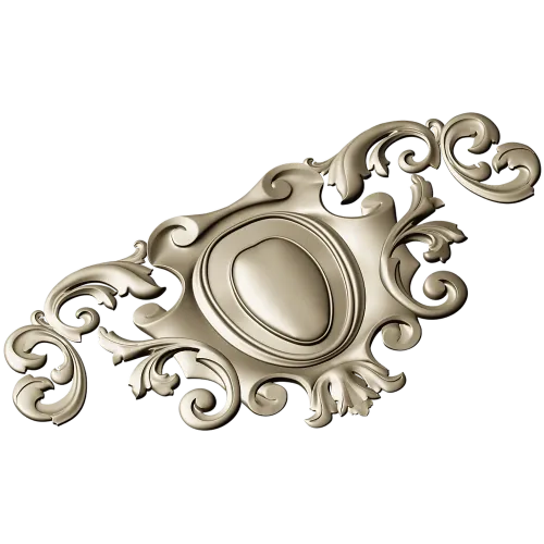 Ornate Rococo Cartouche STL for CNC Milling