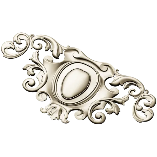 Ornate Rococo Cartouche STL for CNC Milling