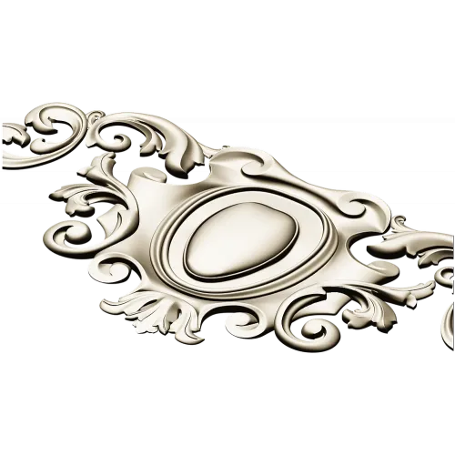 Ornate Rococo Cartouche STL for CNC Milling