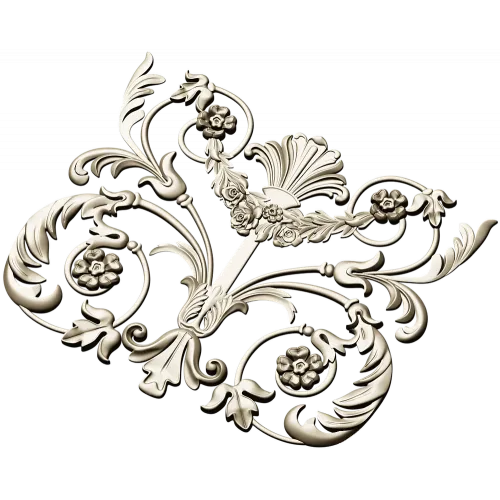 Rocaille Shell Cartouche - STL 3D model for CNC milling