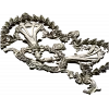 Baroque Laurel Crown Cartouche - STL 3D Model for CNC
