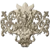 Baroque Bacchic Cartouche STL for CNC carving
