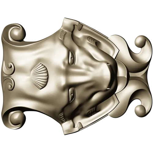 Картуш "Морской маскарон" - 3D модель STL для ЧПУ